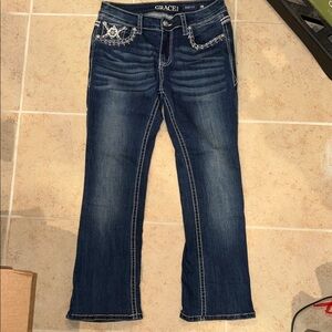 Grace Dark Blue Flare Women's Jeans